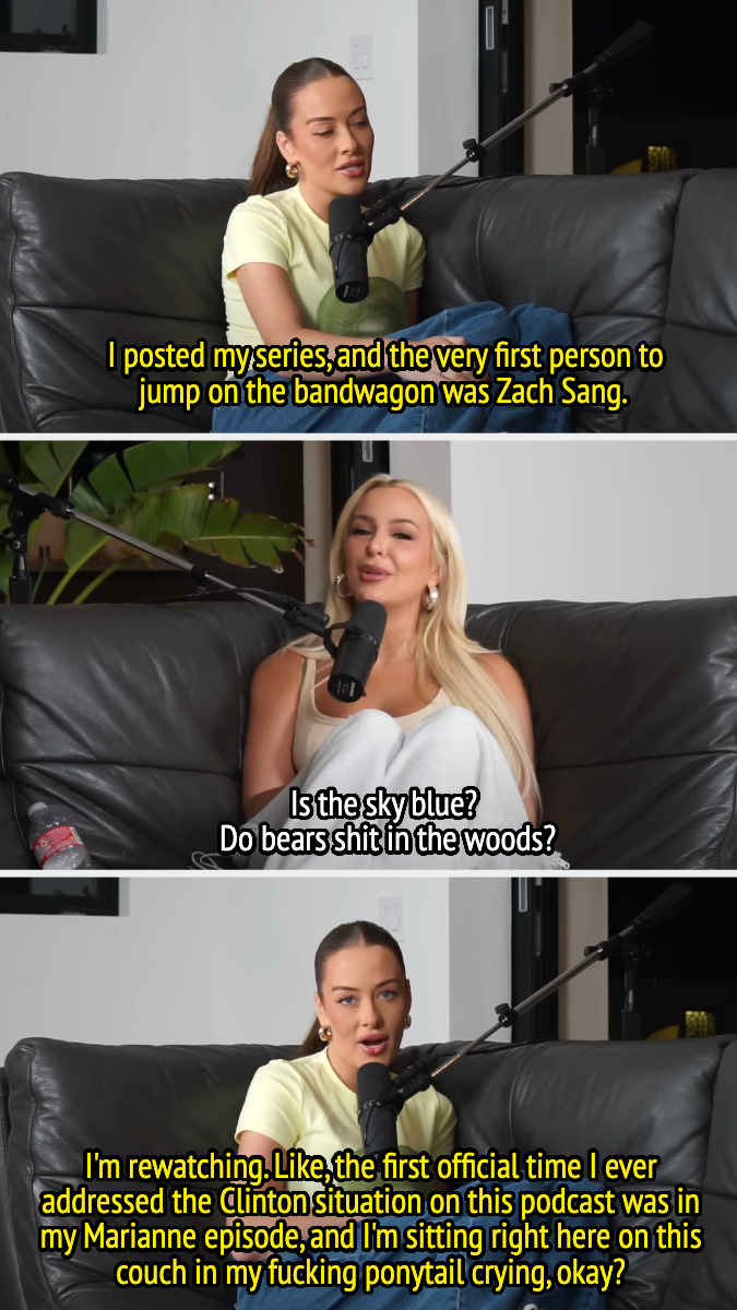 Brooke says Zach Sang was the first to jump on the bandwagon after she shared her experience with Clinton Kane