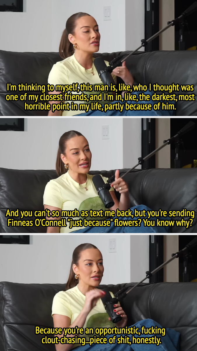 Brooke says she thought Zach was her friend, but he's an &quot;opportunistic, fucking clout-chasing piece of shit, honestly&quot;