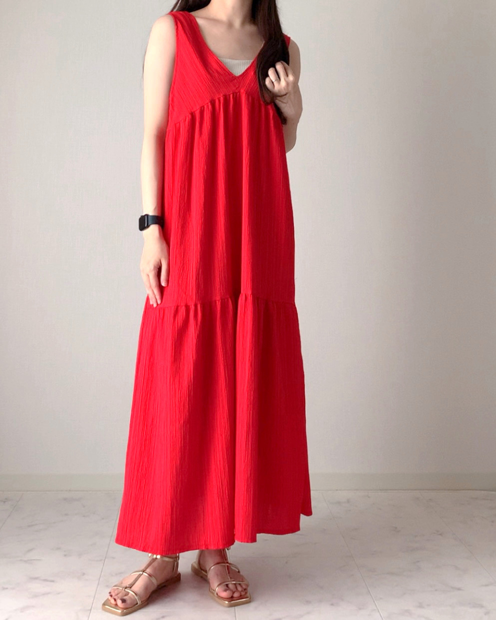 しまむらのおすすめアイテム「ヨウリョウティアードOP」