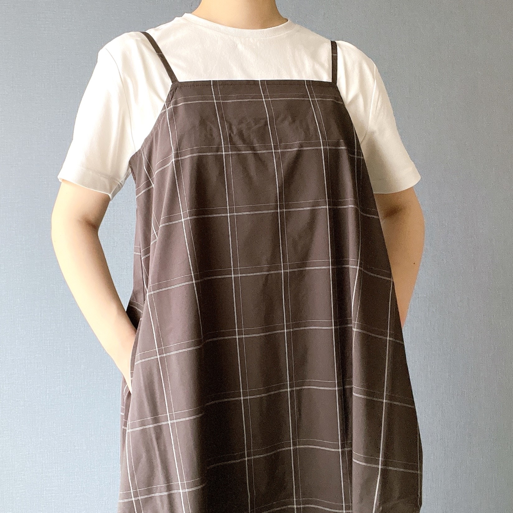 無印良品のオススメのワンピース「婦人 乾きやすいブロード キャミソールワンピース」