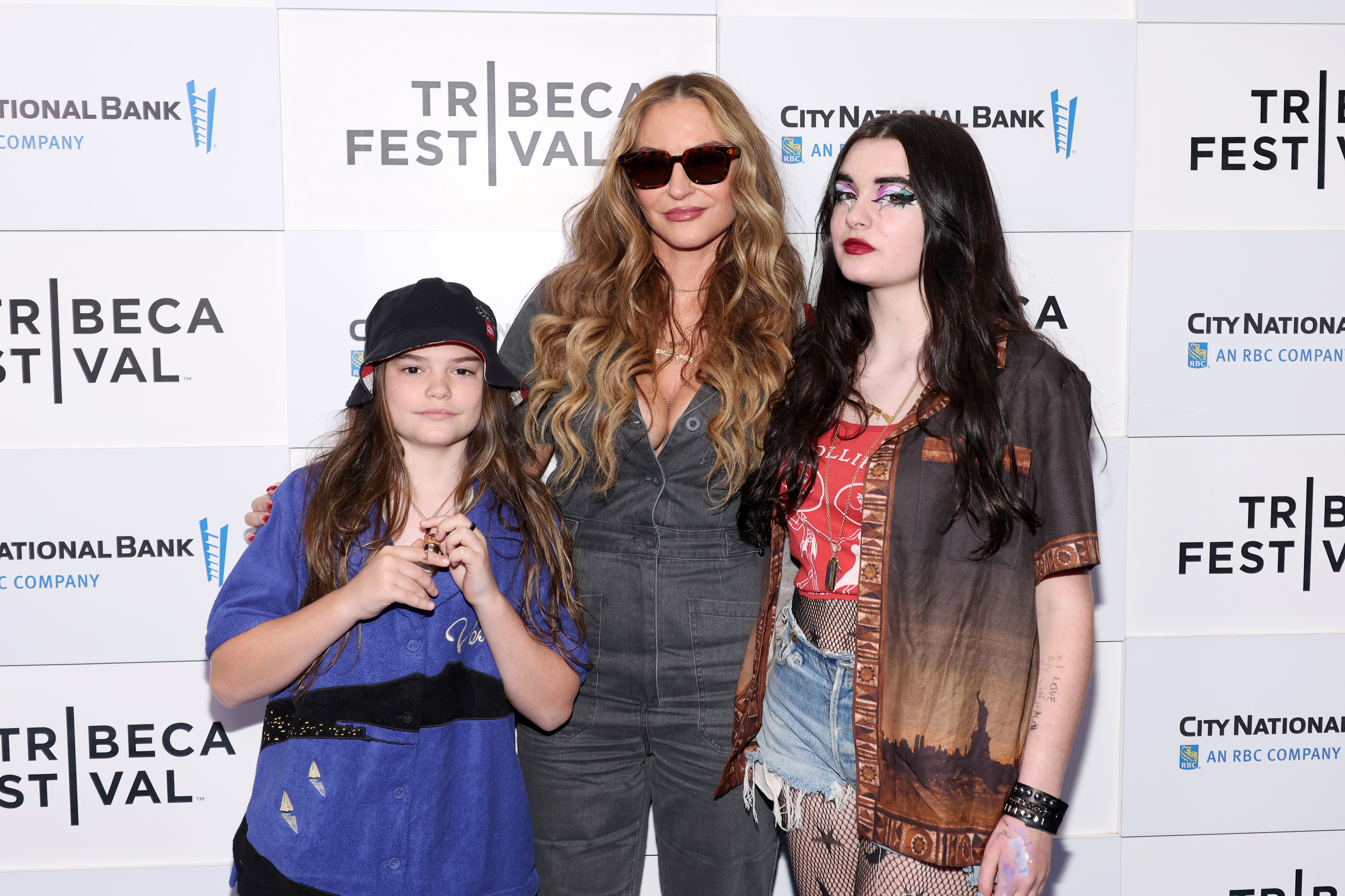 Drea de Matteo with her son Waylon and daughter Alabama