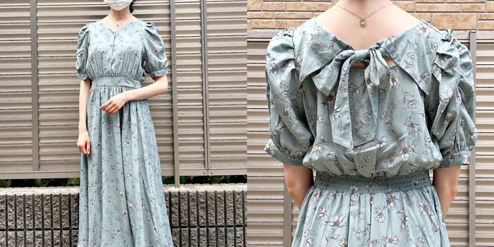 ハニーズのおすすめワンピース「後リボンワンピース」