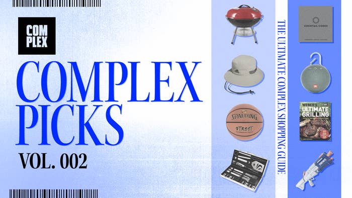 Complex Picks Vol. 002: Featured items include a charcoal grill, hat, Bluetooth speaker, basketball, grilling guidebook, and more. The ultimate complex shopping guide