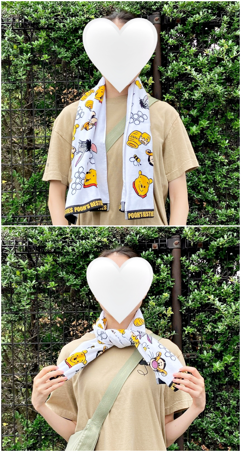 ディズニーランドのおすすめお土産「フェイスタオルロング くまのプーさん」
