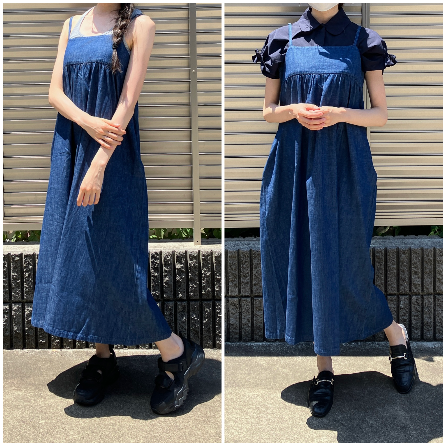 ハニーズのおすすめワンピース「デニムキャミワンピース」