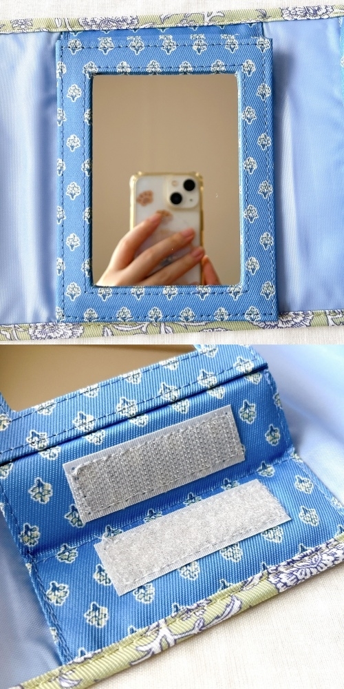 アフタヌーンティーのオススメのグッズ「ブロックプリント調そのままメイクポーチ」