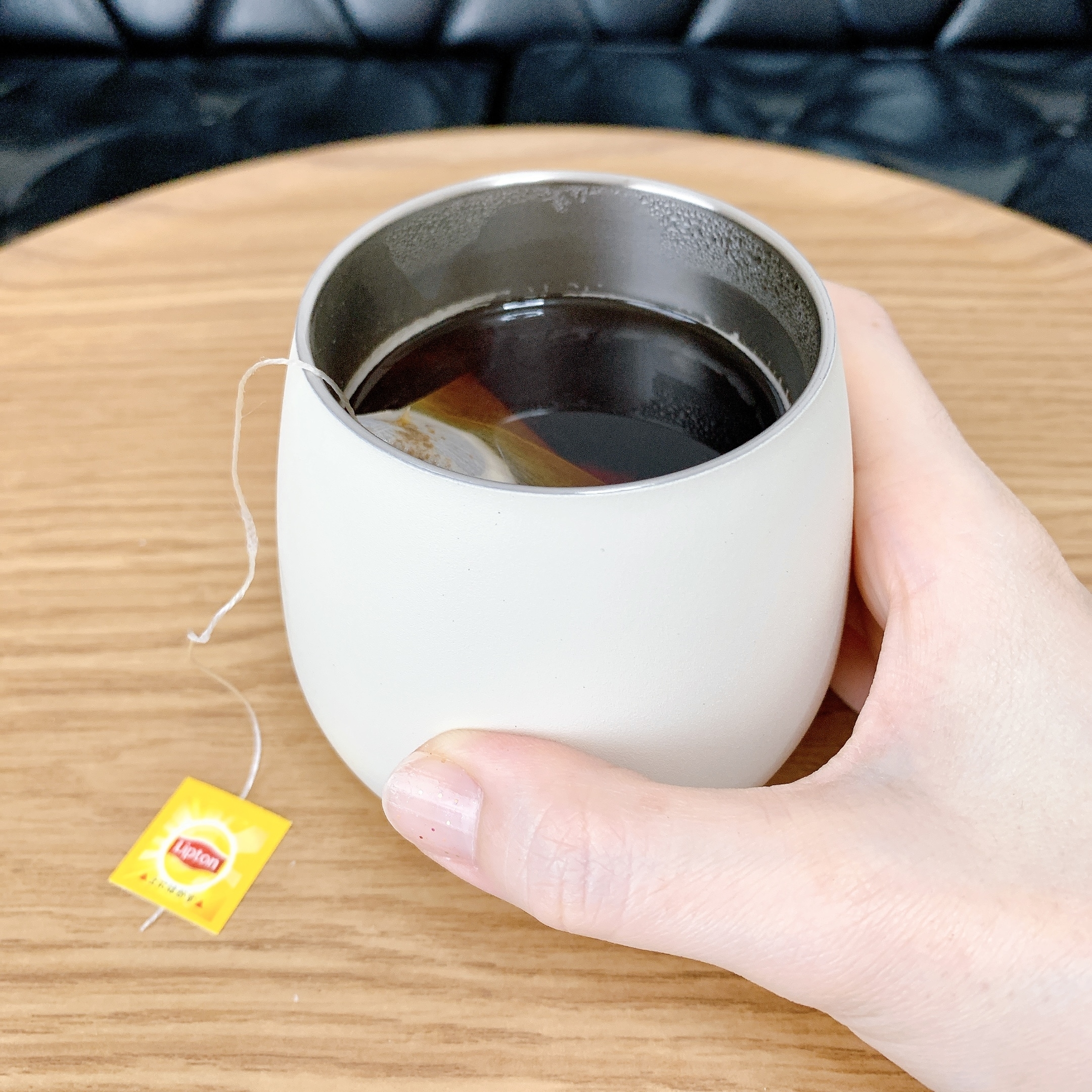 ニトリのおすすめの便利グッズ「まあるいステンレスタンブラー(250mL ベージュ)」