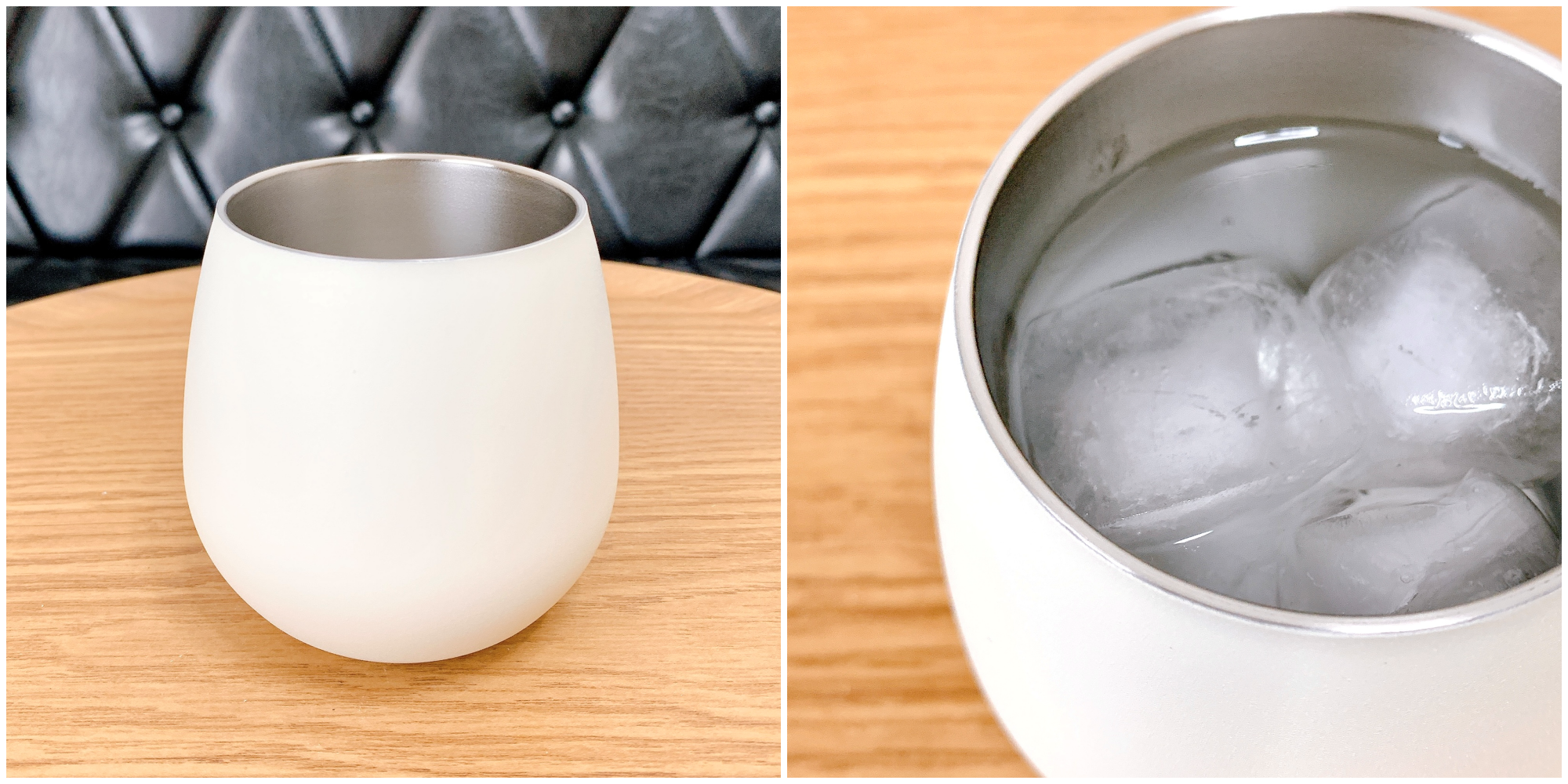 ニトリのおすすめの便利グッズ「まあるいステンレスタンブラー(250mL ベージュ)」