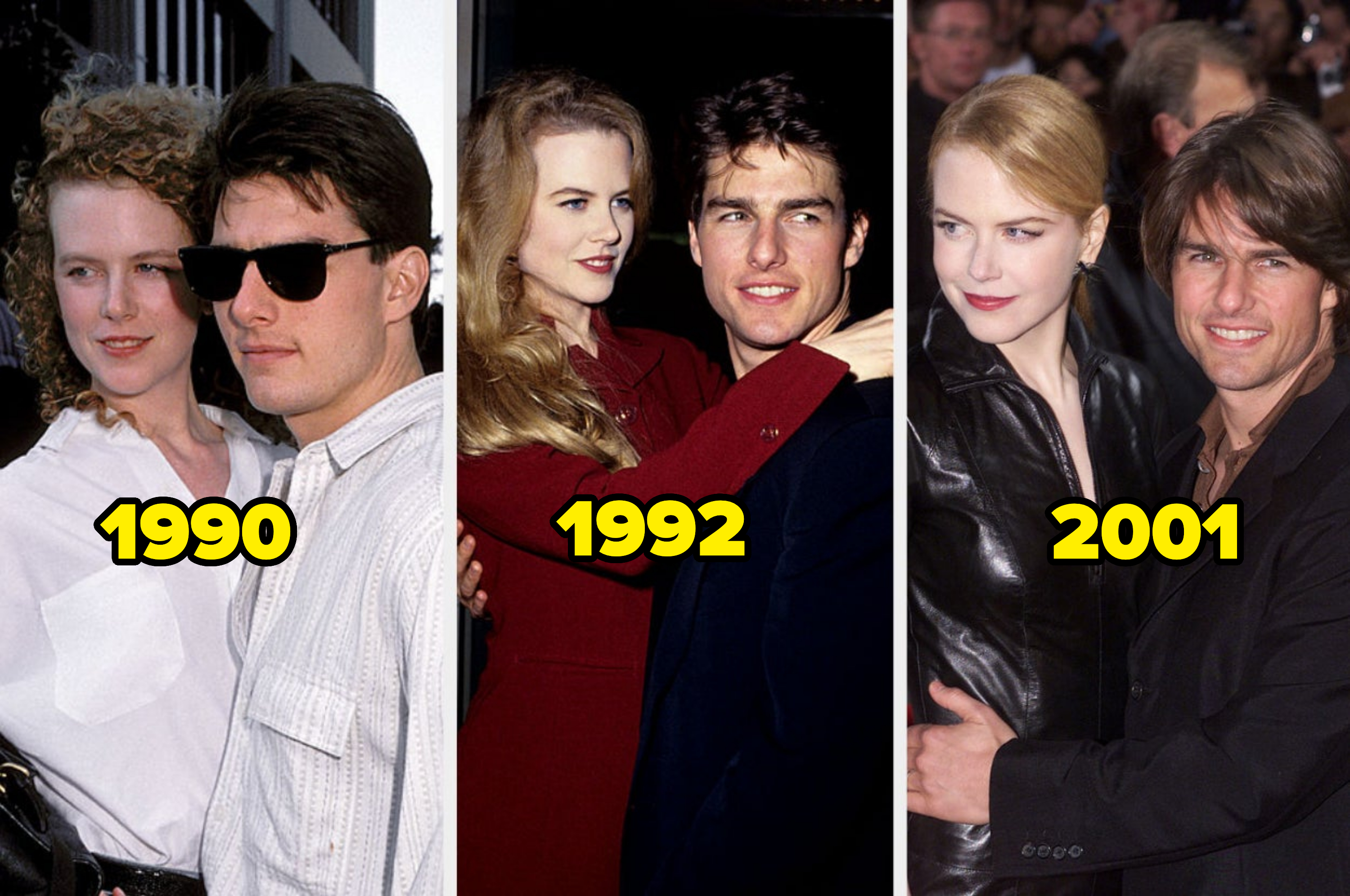 Side-by-side photos of Tom Cruise and Nicole Kidman