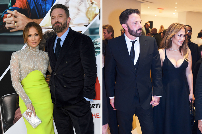 Jennifer Lopez and Ben Affleck at two events