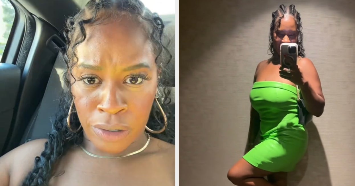 TikToker in green dress calls viral video of wearing heels to nightclubs a 'little joke' TikToker in green dress calls viral video of wearing heels to nightclubs a 'little joke'