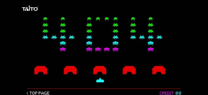 404ページの『スペースインベーダー』 / タイトーの公式サイトより