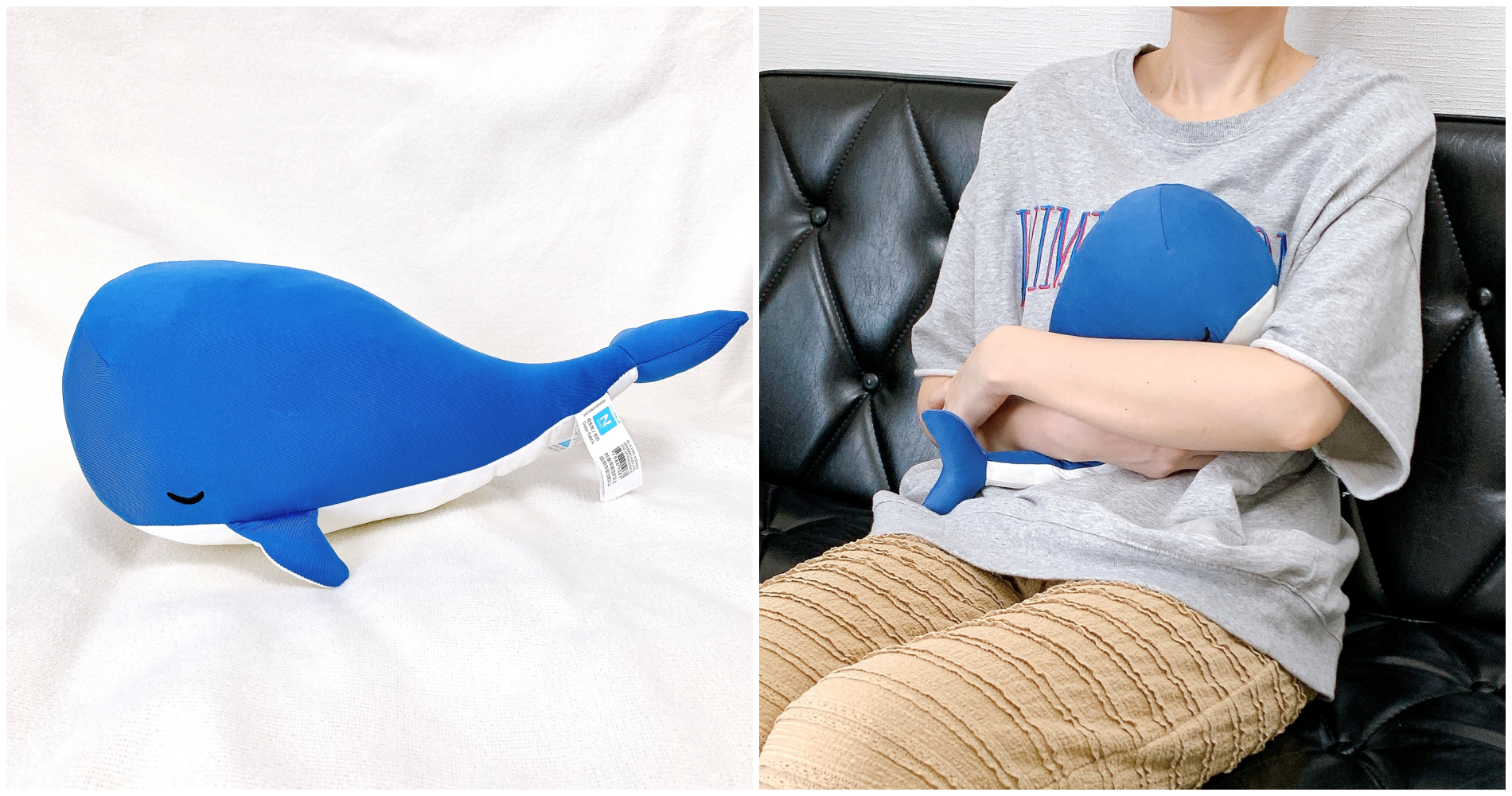 ニトリのおすすめの便利グッズ「ひんやりぬいぐるみ クジラ S（Nクール クジラ S FA01C-G）」