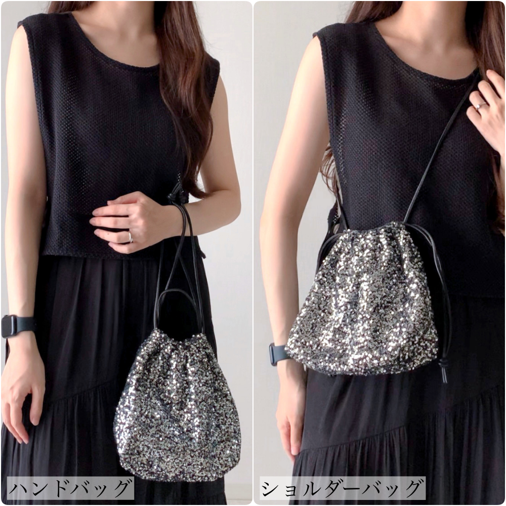 GU(ジーユー)のおすすめファッションアイテム「スパンコールバッグ+E」