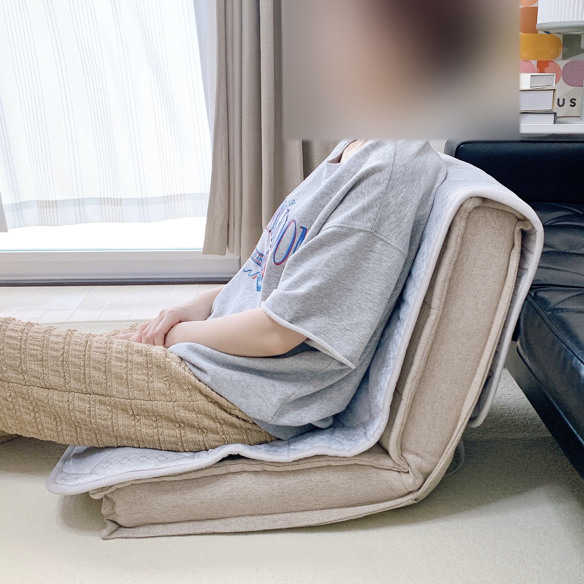 ニトリのおすすめの便利グッズ「ロングチェアシート（Nクール GA2401 GY）」