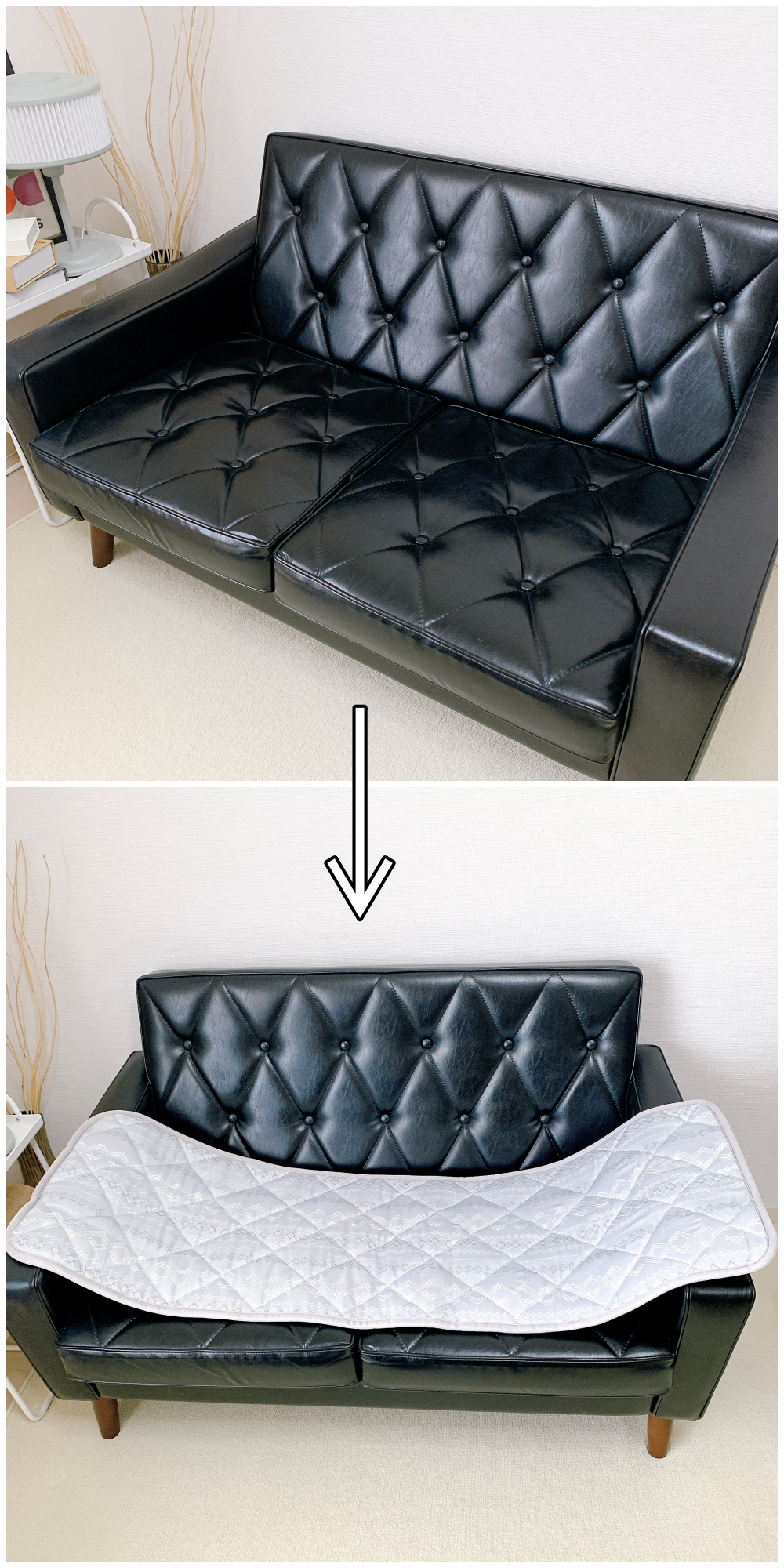 ニトリのおすすめの便利グッズ「ロングチェアシート(Nクール GA2401 GY)」