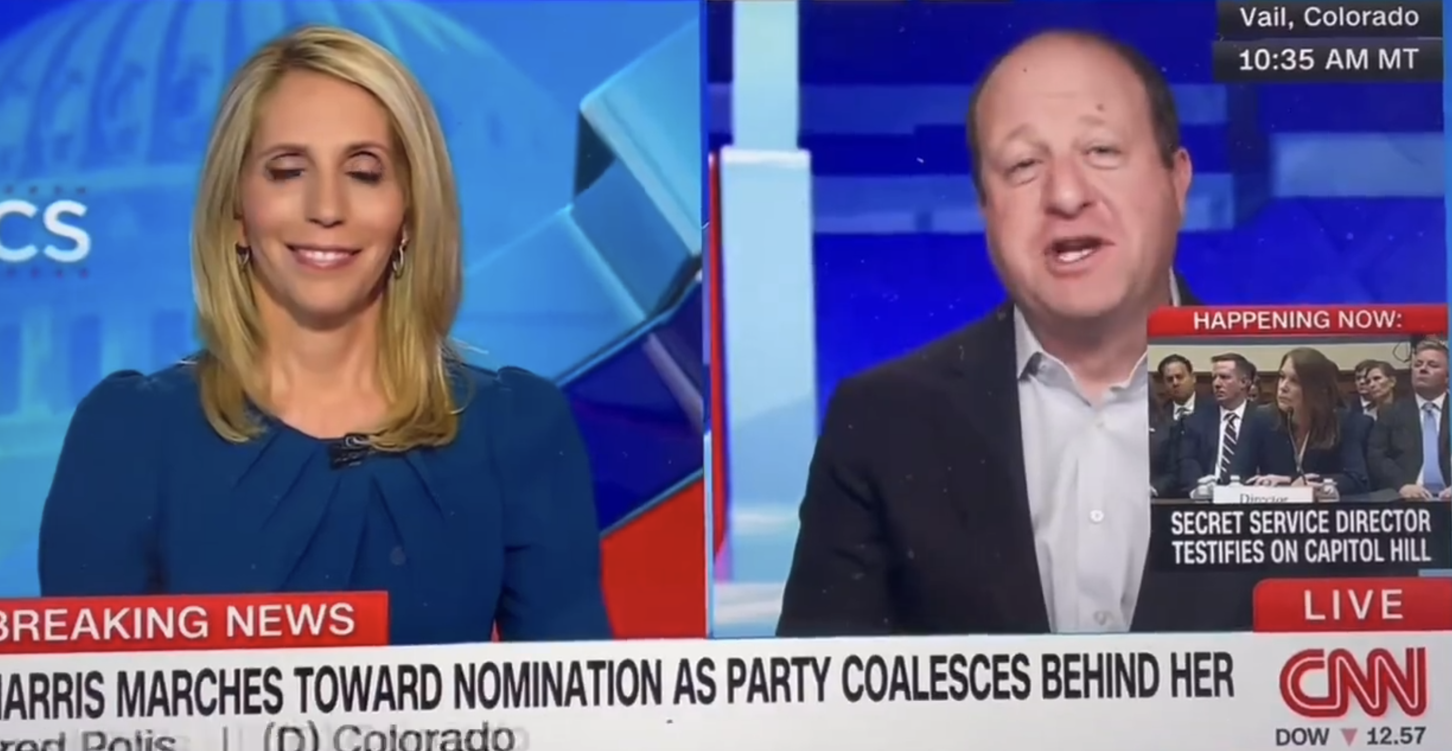 Dana Bash interviews Jared Polis on CNN about political developments