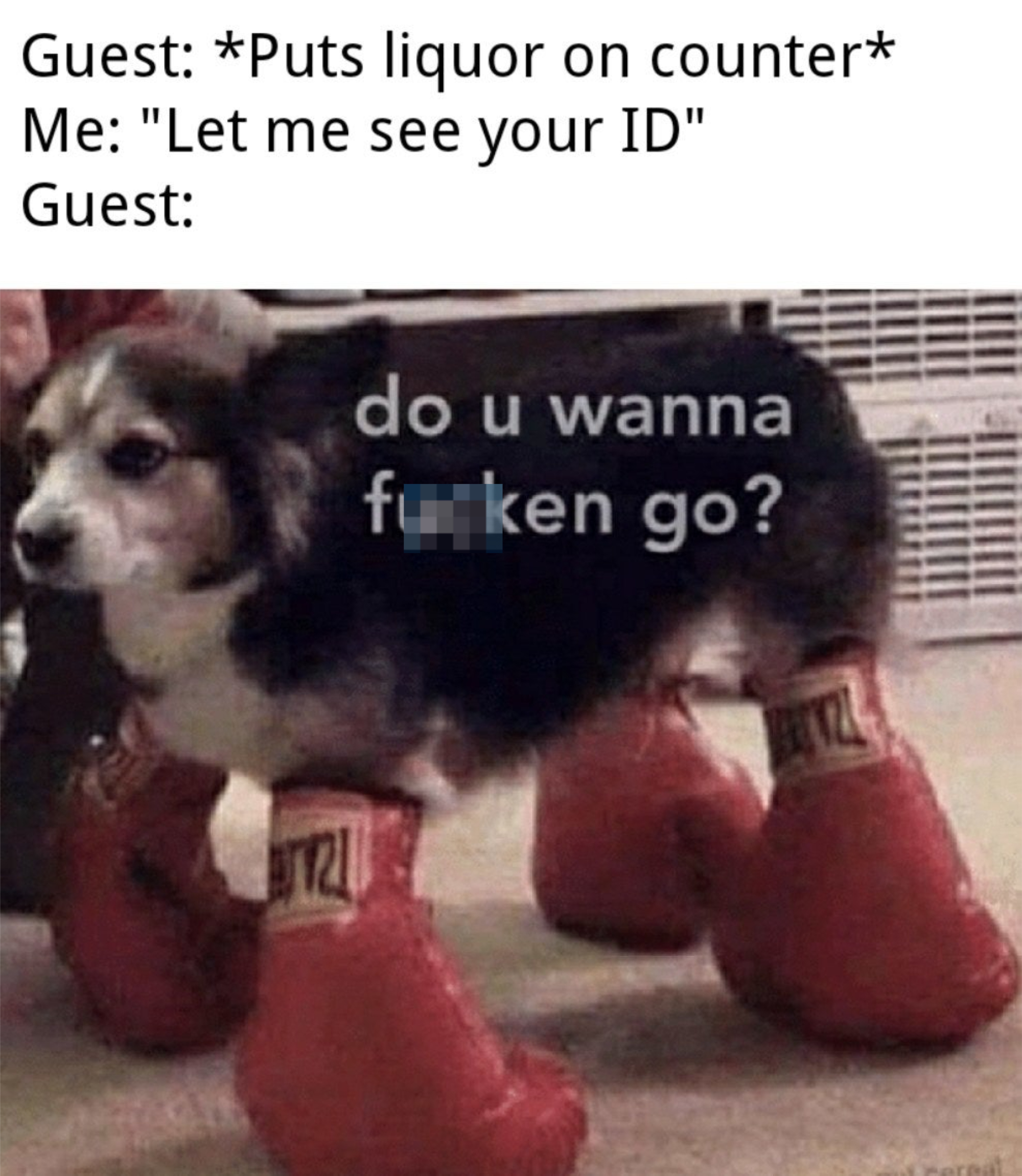 meme about a person getting mad about getting ided