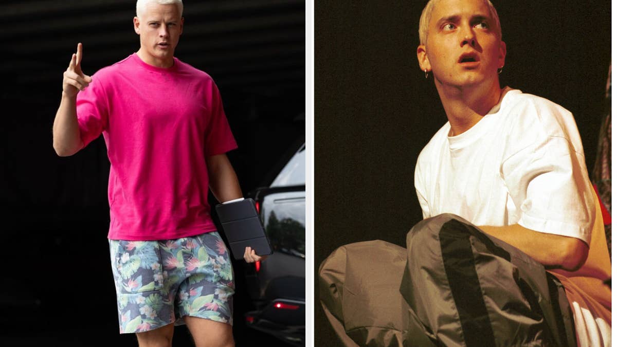The Cincinnati Bengals quarterback bears an uncanny resemblance to Eminem's former alter ego after getting an icy blond buzzcut.