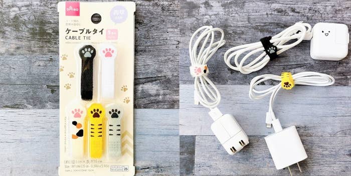 DAISO(ダイソー)のオススメ便利グッズ「ケーブルタイ(肉球柄)」