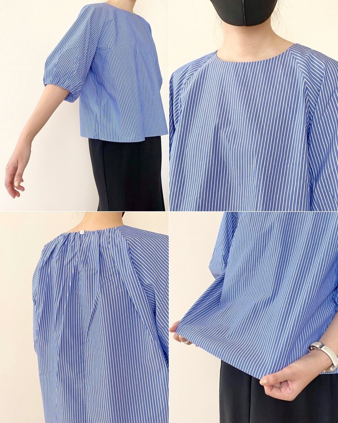 無印のおすすめアイテム「婦人 乾きやすいブロード 五分袖ブラウス」