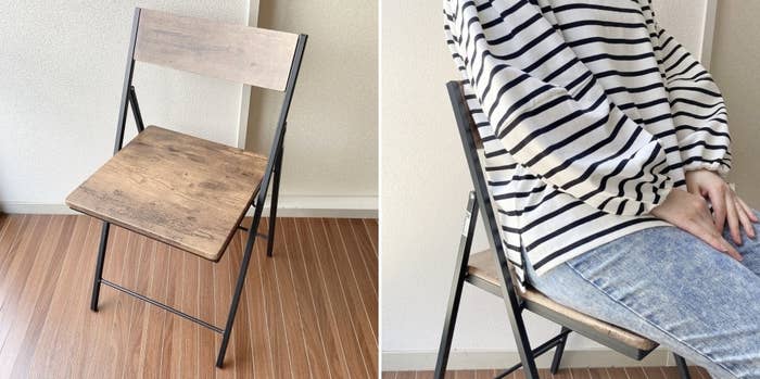 ニトリのオススメのイス「折りたたみチェア ベンガル（ミドルブラウン）」