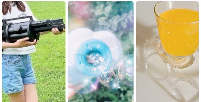 ダイソーのオススメおもしろアイテム「グレネードランチャー」「カメラシャボン玉」「メガネストロー」