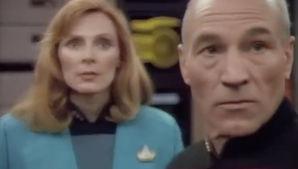 Gates McFadden and Patrick Stewart in &quot;Star Trek: The Next Generation&quot;