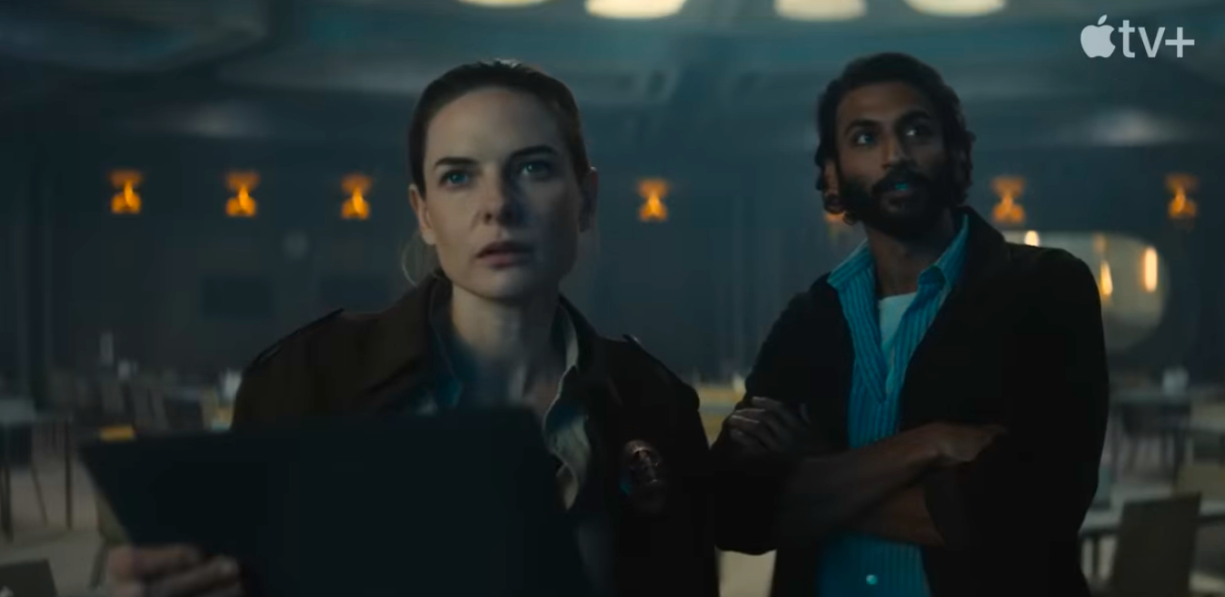 Rebecca Ferguson and Avi Nash in &quot;Silo&quot;