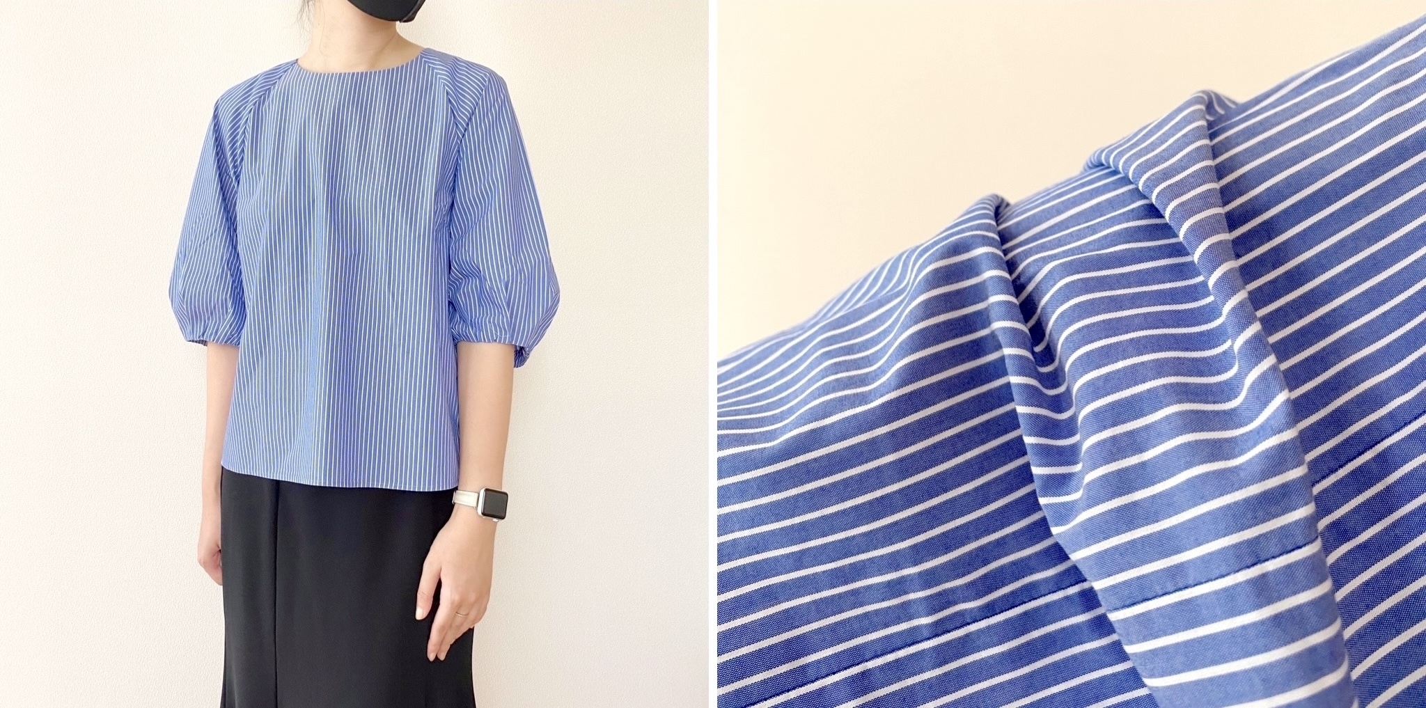 無印のおすすめアイテム「婦人 乾きやすいブロード 五分袖ブラウス」