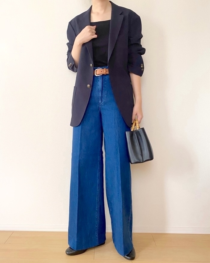 UNIQLO（ユニクロ）のおすすめきれいめパンツ「ワイドトラウザージーンズ」