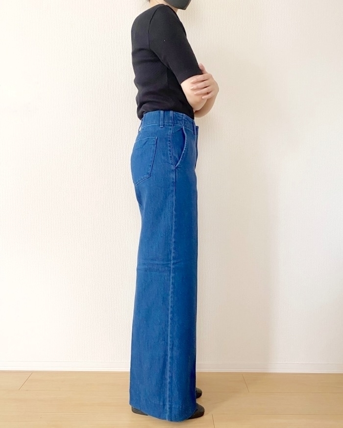 UNIQLO（ユニクロ）のおすすめきれいめパンツ「ワイドトラウザージーンズ」