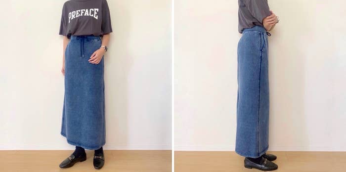 GU(ジーユー)のおすすめファッションアイテム「ウォッシュドスウェットマキシスカート」