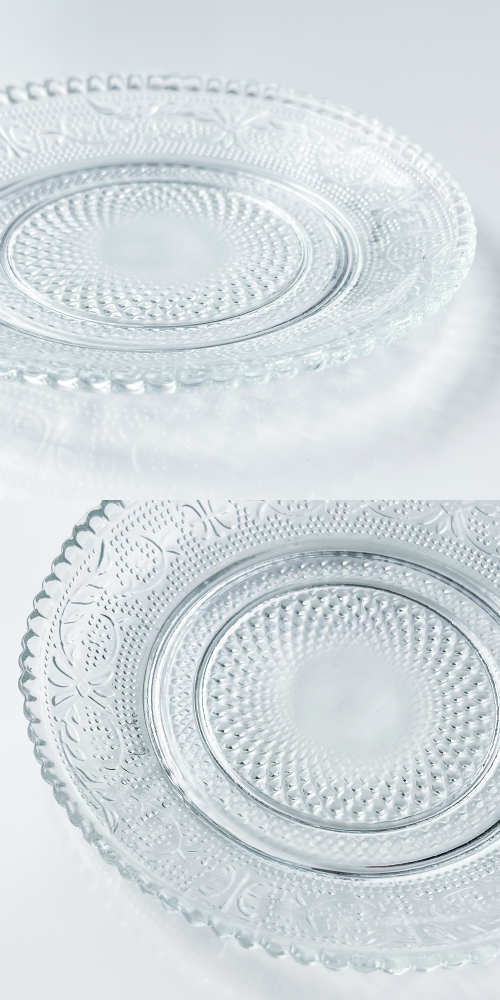 Seria(セリア)のおすすめ商品「ガラスプレート アラベスク」