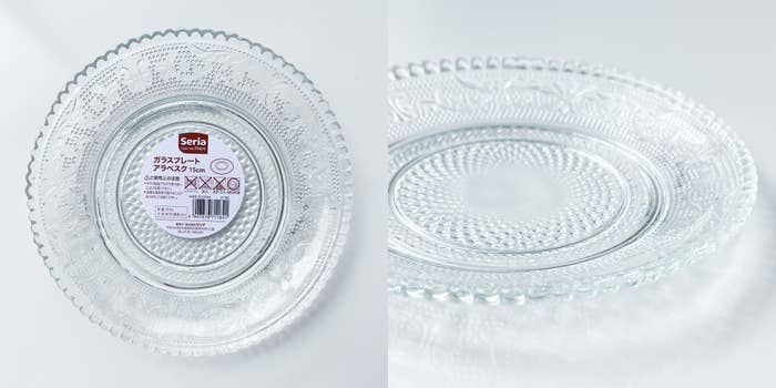 Seria(セリア)のおすすめ商品「ガラスプレート アラベスク」