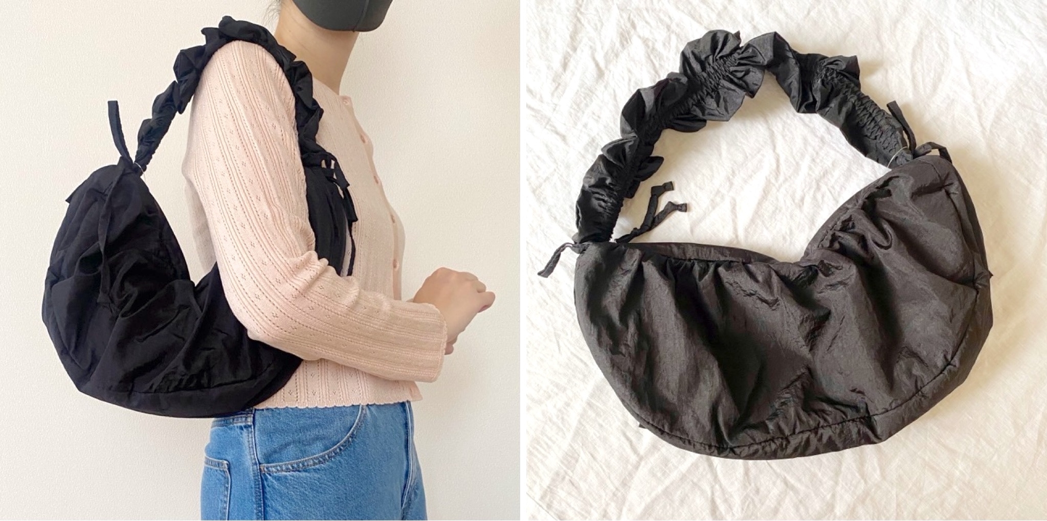 GU（ジーユー）のおすすめファッションアイテム「フリルショルダーバッグ」