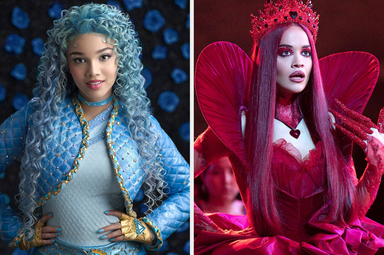 Malia Baker as Chloe Charming and Rita Ora as the Queen of Hearts in "Descendants: The Rise of Red"
