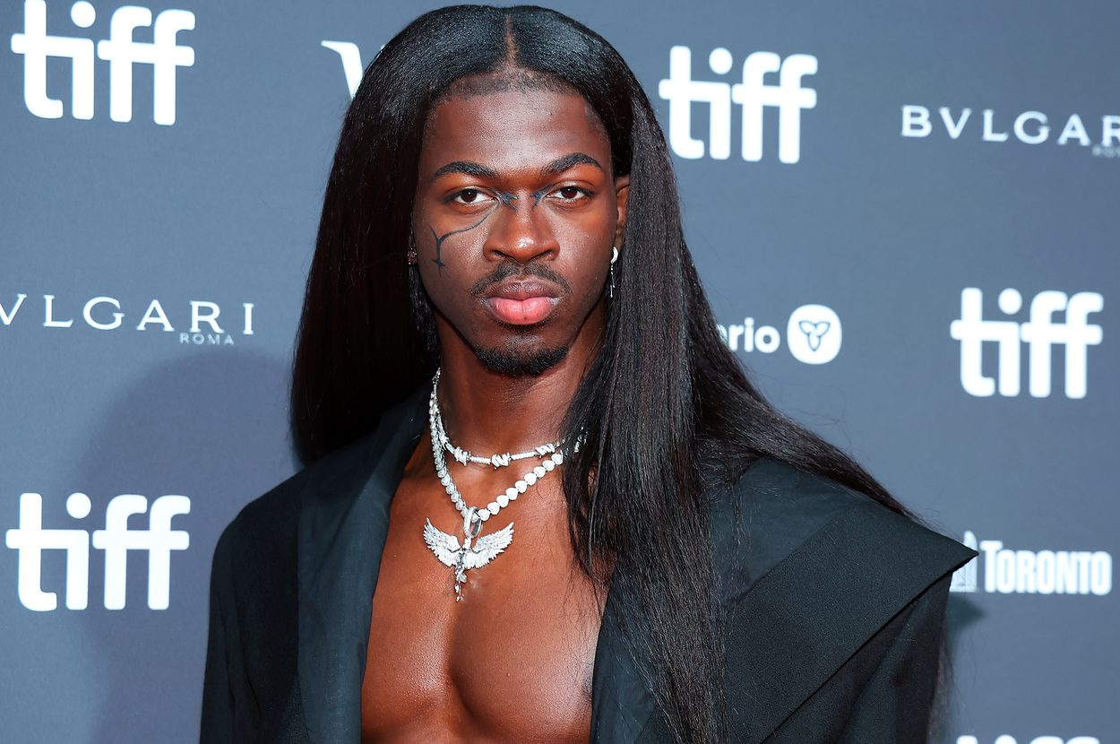 A closeup of Lil Nas X