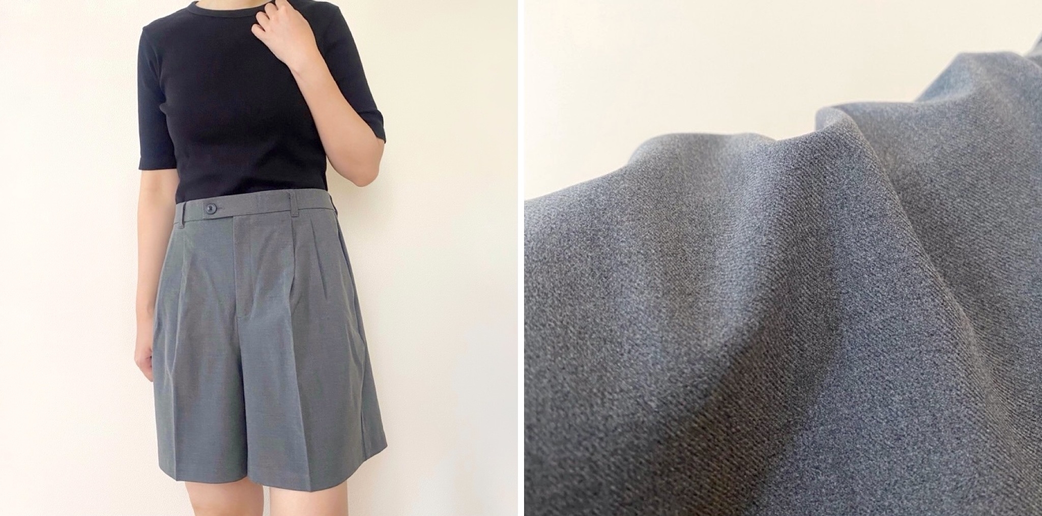 GU（ジーユー）のおすすめファッションアイテム「Wタックショートパンツ」