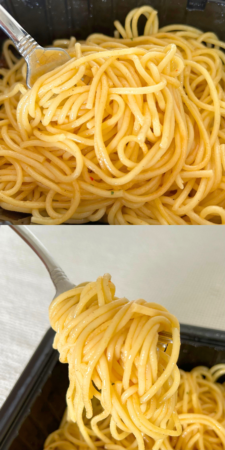 セブンのおすすめフード「7プレミアム 大盛ペペロンチーノ」