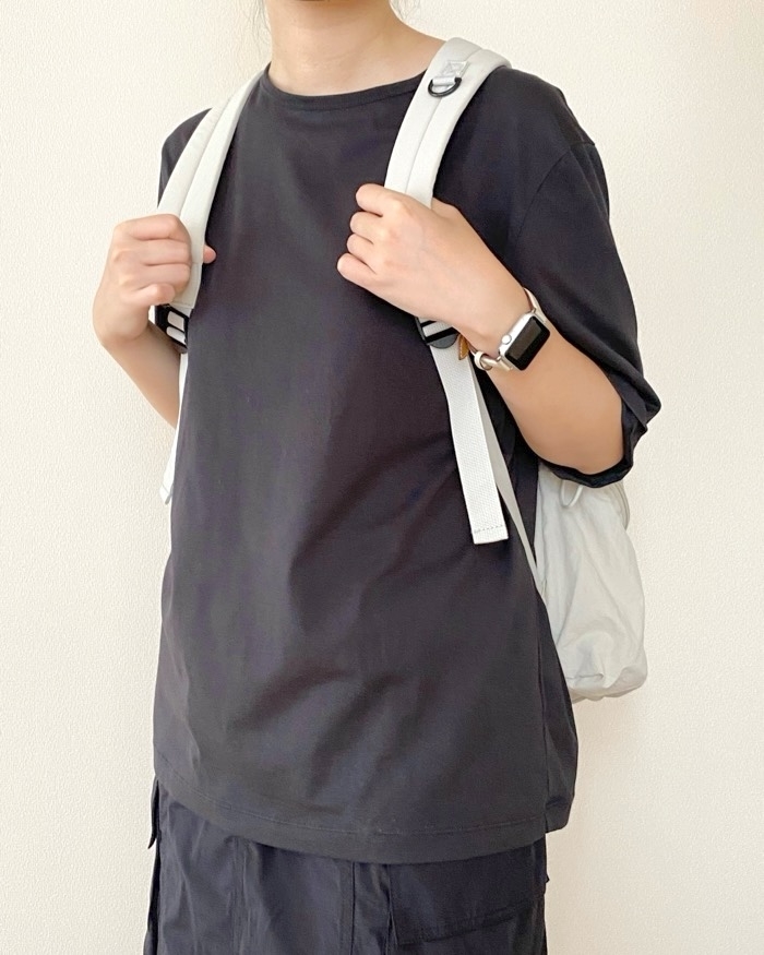 GU（ジーユー）のおすすめファッションアイテム「ソフトナイロンドローストリングバックパック」