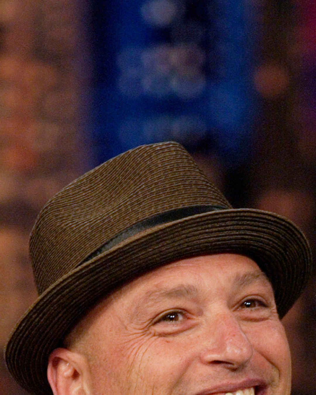 A close-up image of Howie Mandel's fedora