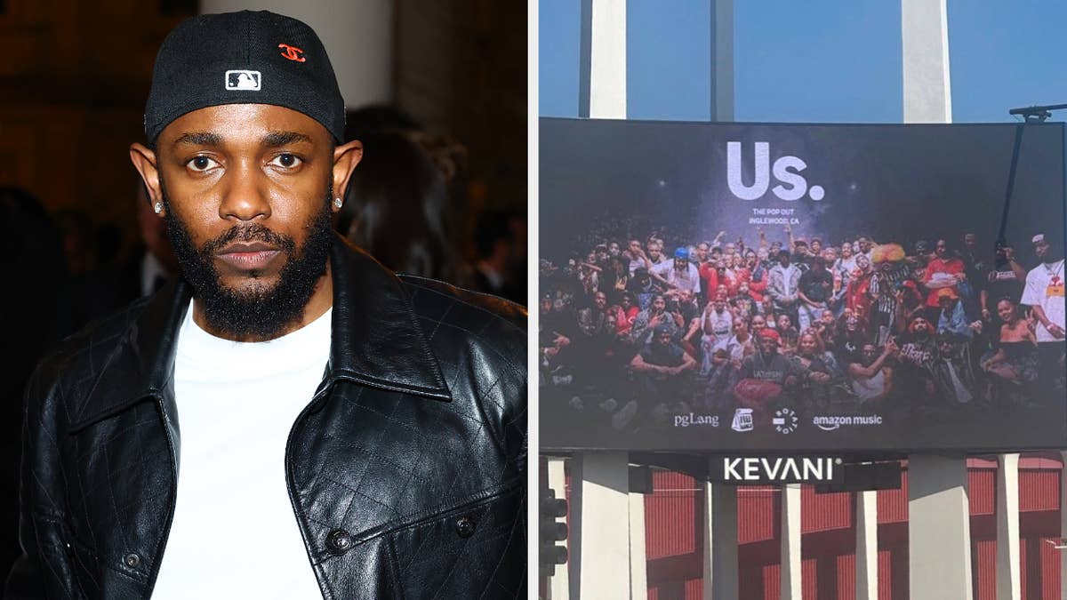 Billboards featuring the now-iconic group photo from K.Dot's "Pop Out" concert last month appeared in Inglewood and Compton.