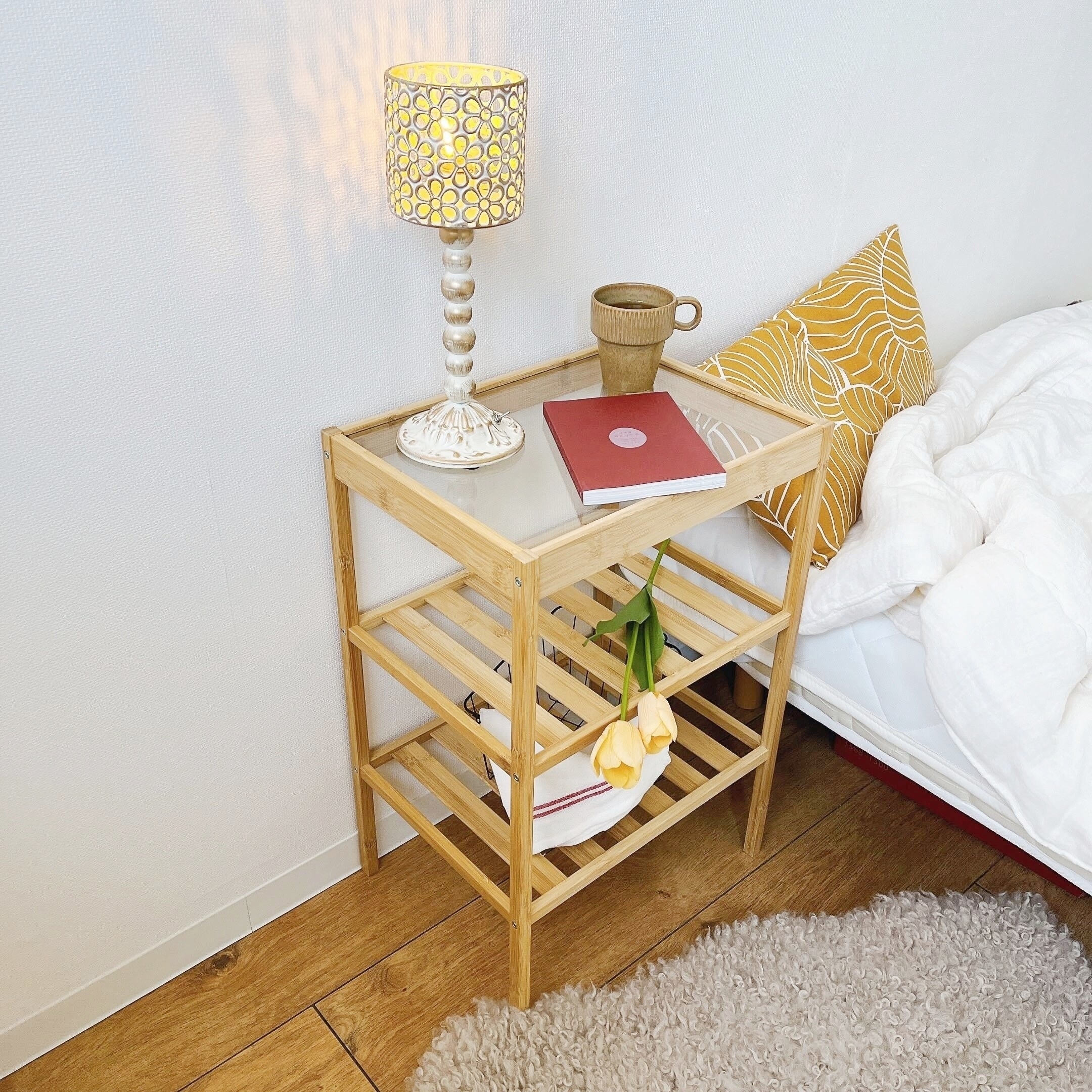 IKEA（イケア）のおすすめのインテリア「NESNA ネスナ サイドテーブル, 竹, 40x30cm」