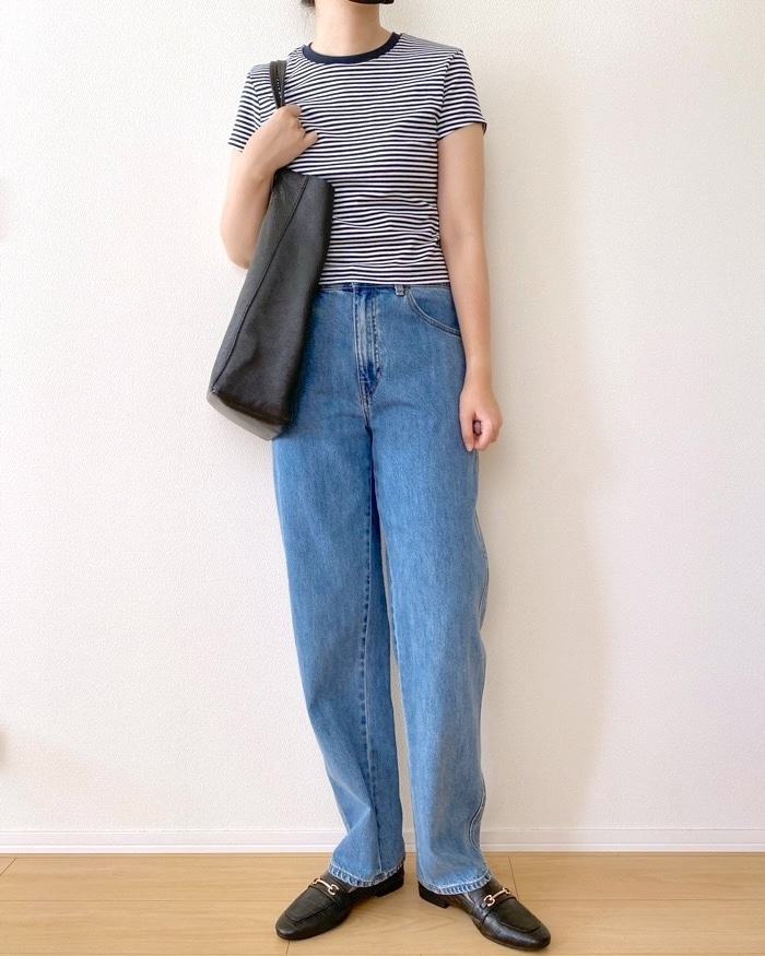 UNIQLO（ユニクロ）のおすすめファッションアイテム「ミニボーダーT」のコーディネート