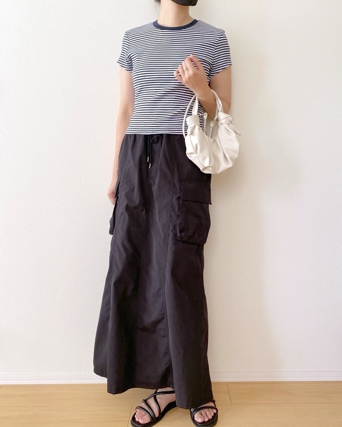 UNIQLO（ユニクロ）のおすすめファッションアイテム「ミニボーダーT」のコーディネート