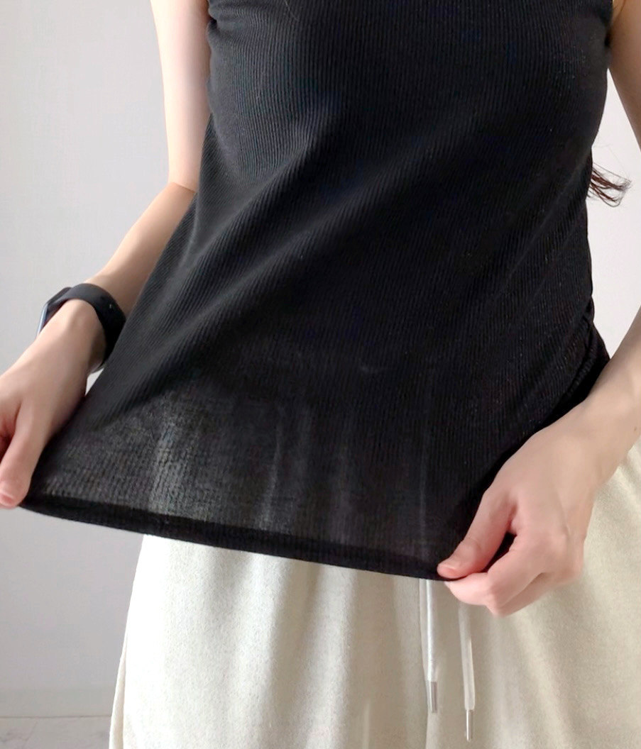 しまむらのおすすめファッションアイテム「TS＊ラメリブCツキタンク」