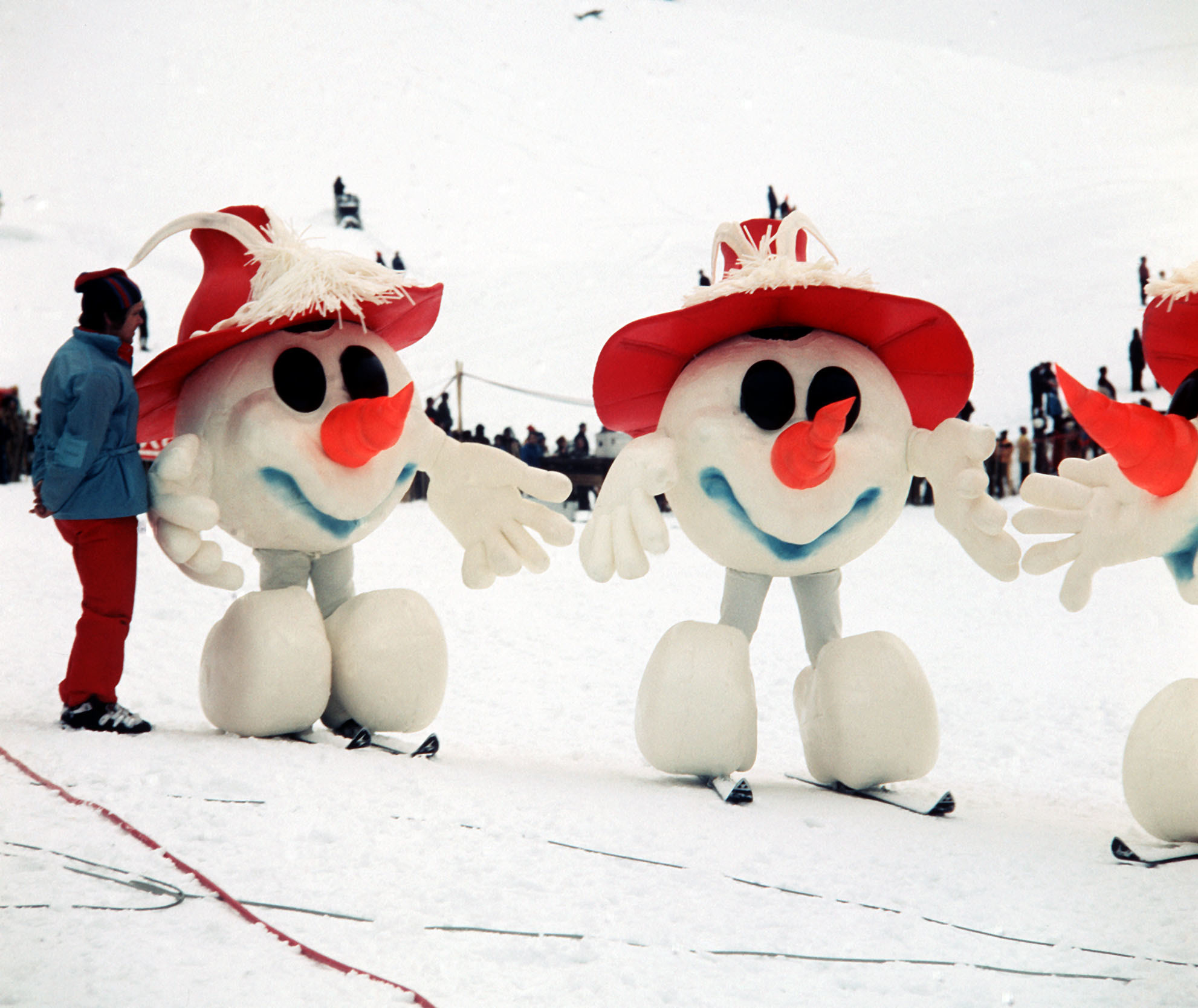 Snowman olympic mascots in Germany