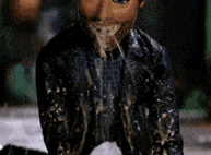 Puppet character from &quot;Team America: World Police&quot; vomiting profusely