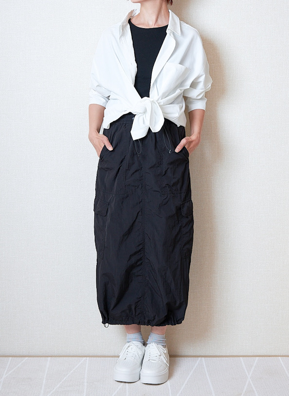 GU（ジーユー）のおすすめファッションアイテム「オーバーサイズシャツ」のコーディネート